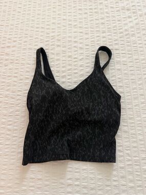 lululemon athletica Black Subtle Pattern Tank Bralette